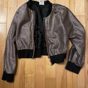 H&M size 6T Metallic Bomber Jacket